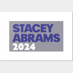 Stacey Abrams For 2024 President Purple Campaign Logo Sticker Posters and Art